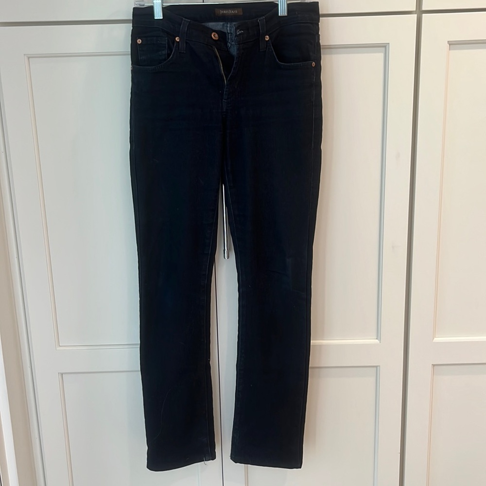 Woman’s blue jeans